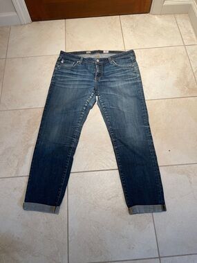 AG Adriano Goldschmied Women's Boyfriend Jeans - Medium Wash Blue